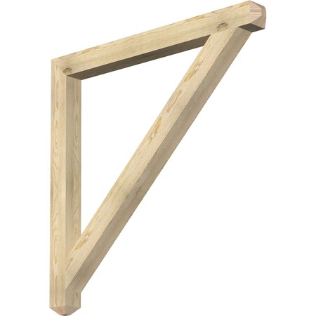 Ekena Millwork Traditional Craftsman Rough Sawn Bracket, Douglas Fir, 4"W x 48"D x 48"H BKT04X48X48TRA04RDF